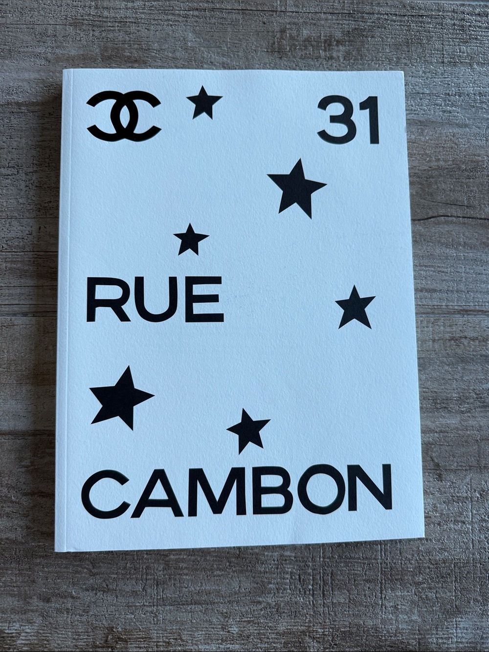 CHANEL Black and White Rue Cambon Decorative Book Cover